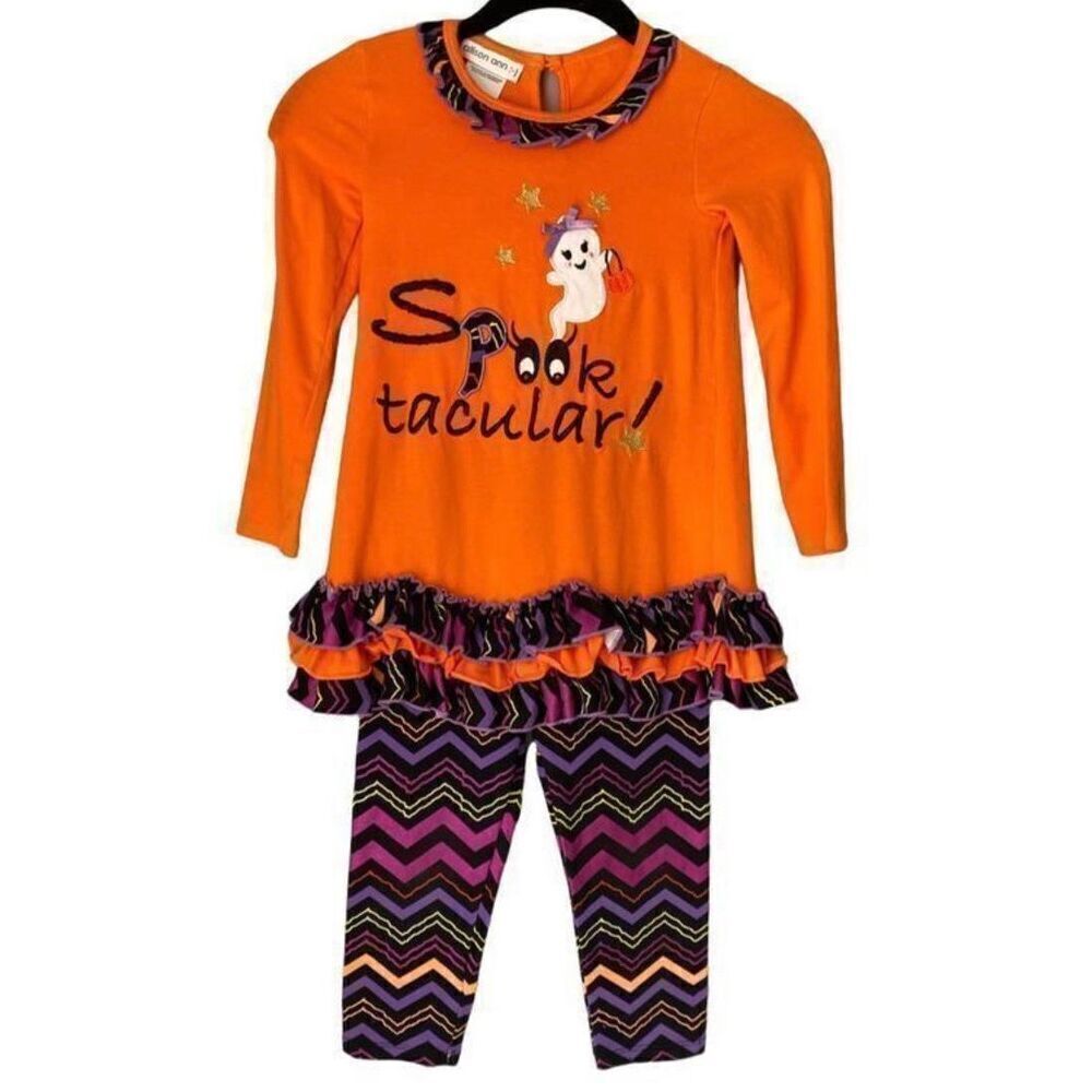 Allison Ann girls Halloween holiday Spooktacular two-piece outfit size 5 ￼￼